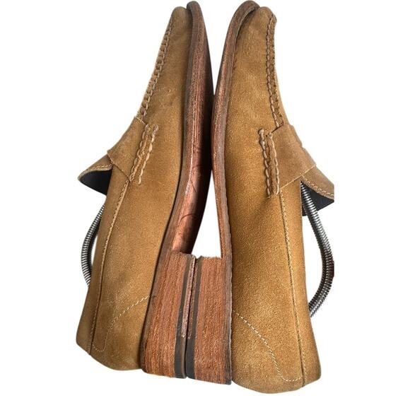 Cole Haan Tan Suede Men Sz 11.5 M Penny Loafers C05681 Heel Comfort - Picture 5 of 16